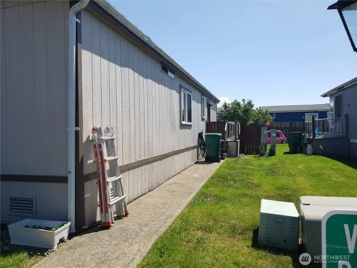A Picture of the Side of the House Side Yard.