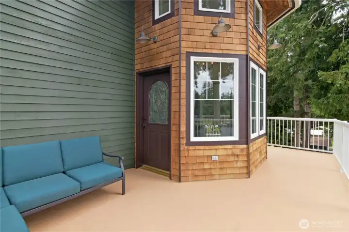 Private deck outside Primary on upper level