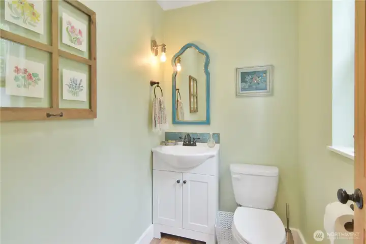 Main level powder room