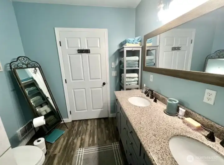 Lower level primary bath