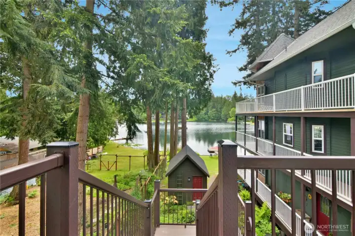 Beautiful views from every aspect-this view is from the deck above the detached garage