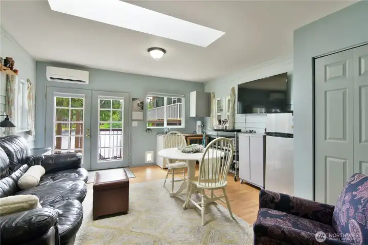 Above the detached garage -flex space