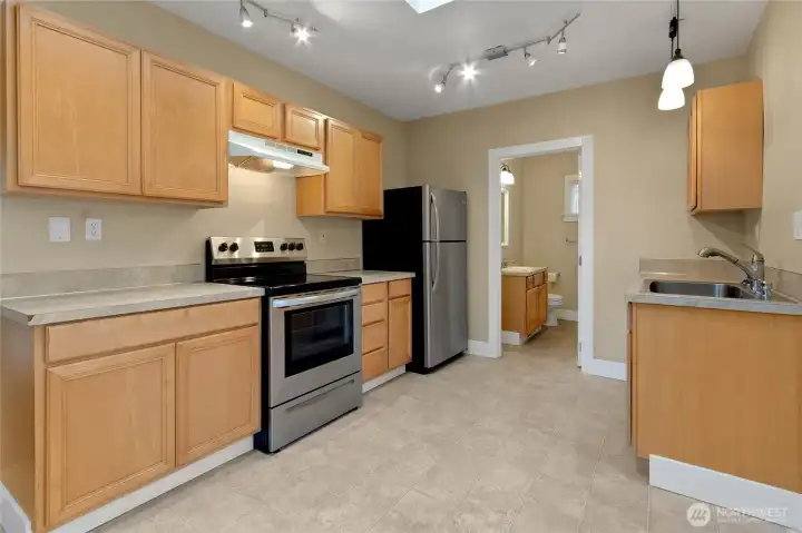 Nice size kitchen with eating area.