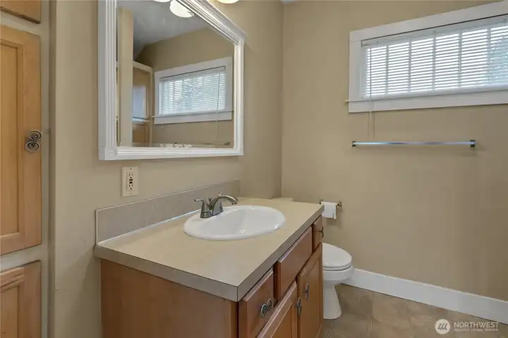 Full bath with tub and shower