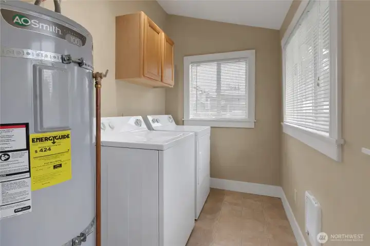 Laundry room, washer & dryers stay.