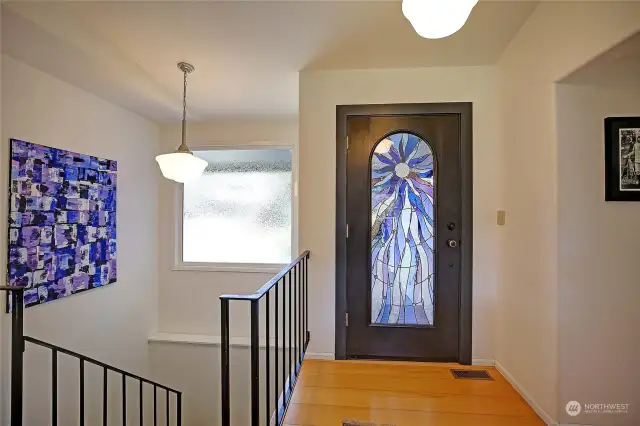 Stained glass entry