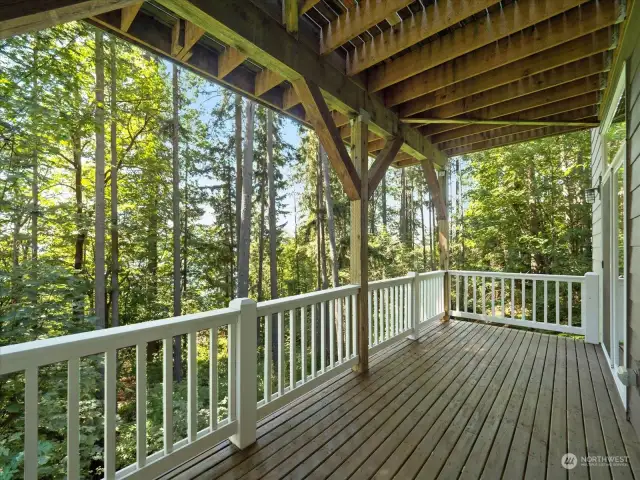 Deck off of rec room.