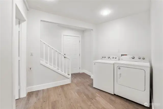 Laundry area w/brand new Washer and Dryer