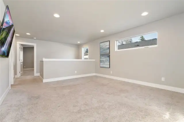 Huge 2nd living room on upper level.