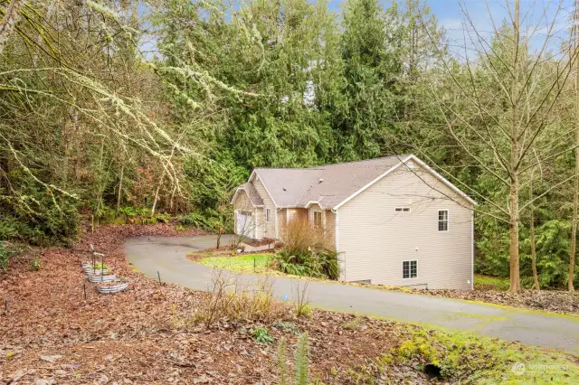 Long Driveway and the house is at the end of a cul-de-sac