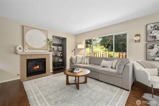 Spacious primary bedroom features a beautifully updated en-suite bath and a custom-designed walk-in closet.