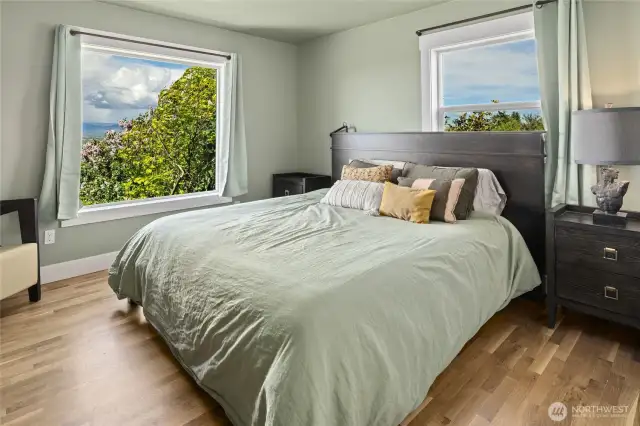 Primary bedroom with breathtaking views.