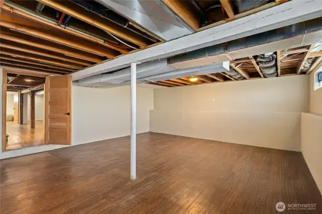 Huge room in basement....create your own vision...game room, theatre, or home gym?