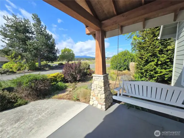 Covered Front Patio with mountain view
