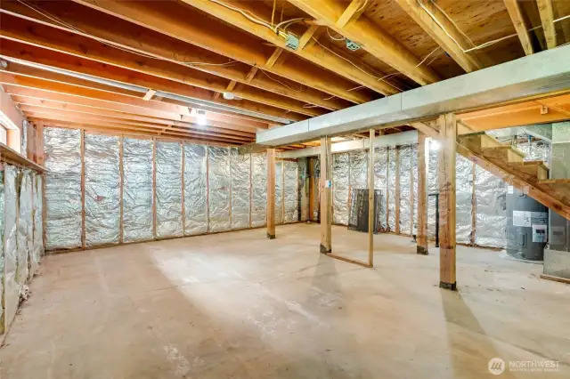 Unfinished lower level, plumbing & electrical-ready. ADU possibilities too!