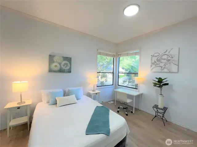 high ceiling bedroom