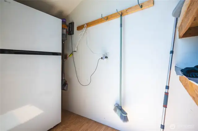 storage room off of the deck