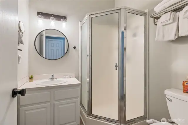 Bonus Room Bathroom off of the Garage.