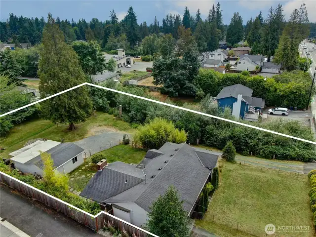 Spacious lot view...property lines are estimated.