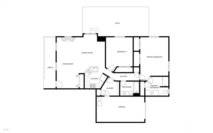 Functional and sensible layout of this 2 bedroom 1.75 bath condo.