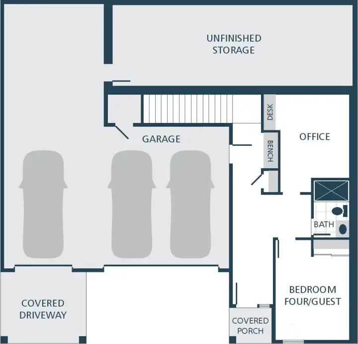 Image is a rendering. Photographs are for illustrative purposes only. Features, finishes, interior/exterior colors, landscaping and floorplan shown may vary from actual homes built.