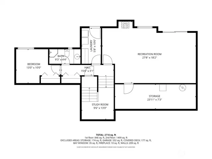 Floor plan Lower level (Daylight basment)