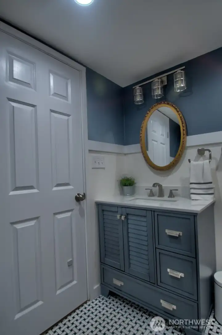 Lower level newer bathroom