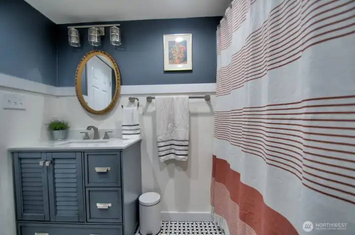 Lower level newer bathroom