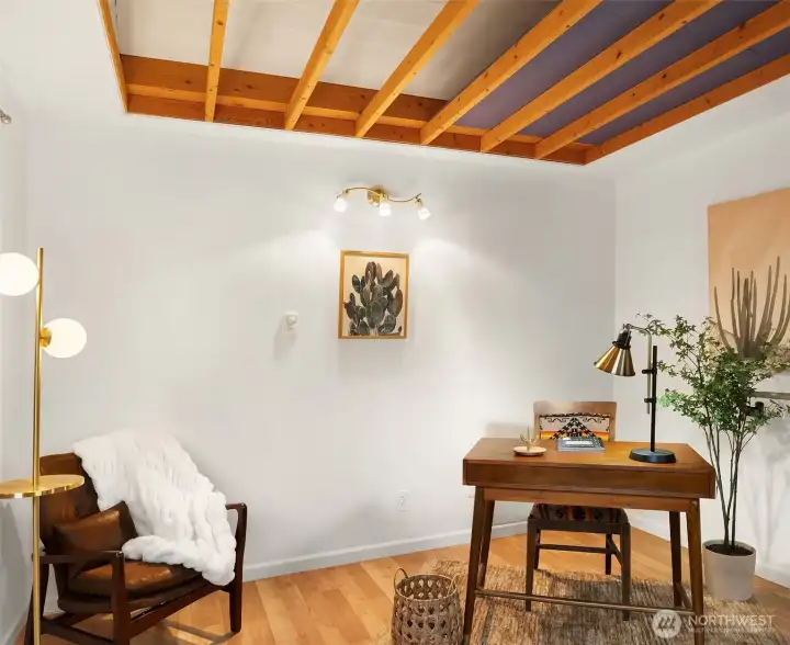 Inside of backyard cottage