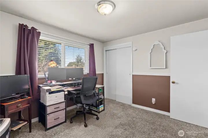 Bedroom #3 could serve as a home office.