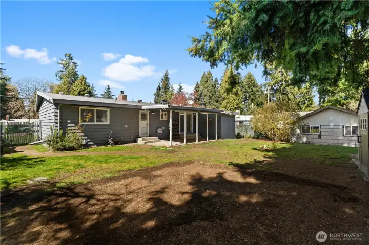 From this angle you can see the covered patio.