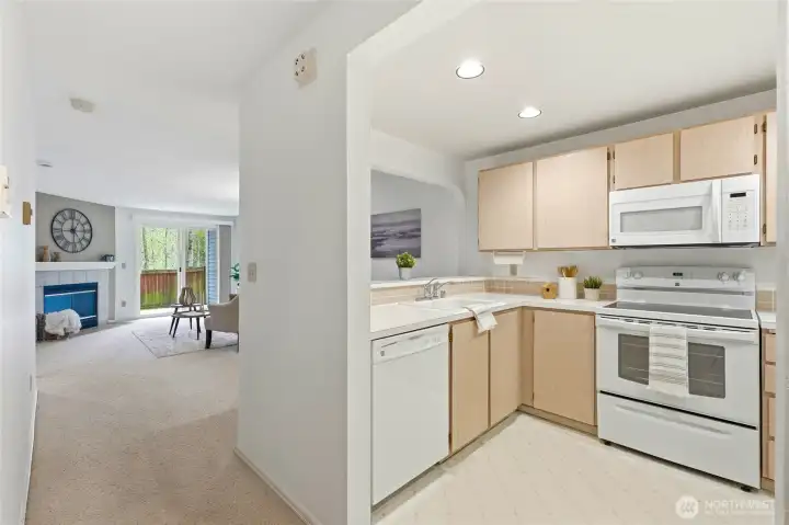 Functional kitchen with ample cabinetry and open layout