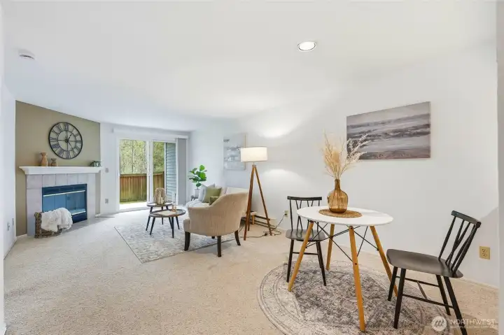 Open dining area connecting seamlessly to living space