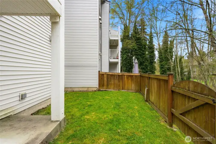 Fully fenced yard offering privacy and outdoor enjoyment