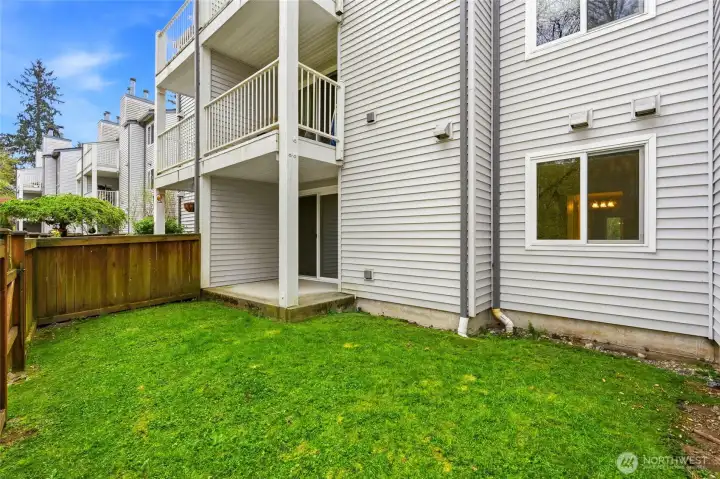 Spacious backyard area with direct access from the home