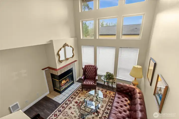 Great light that comes in from vaulted ceiling