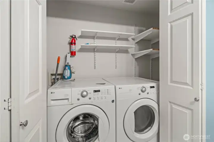 Laundry in main floor bathroom