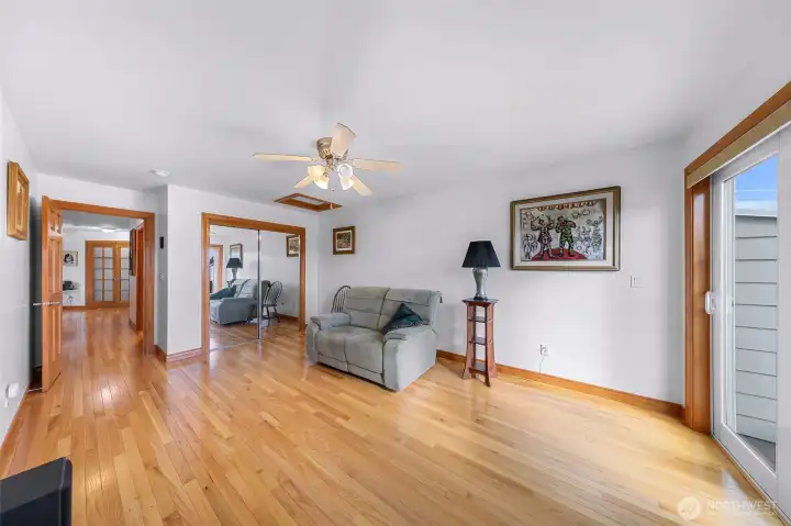 2nd Bedroom with private deck upstairs.