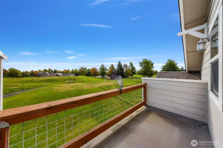 Upstairs private deck off of 2nd Bedroom.
