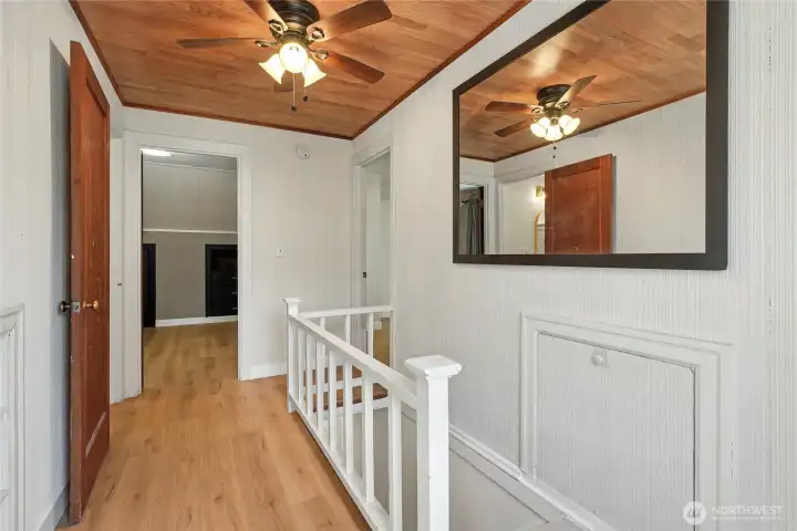 View looking towards one of two bedrooms.