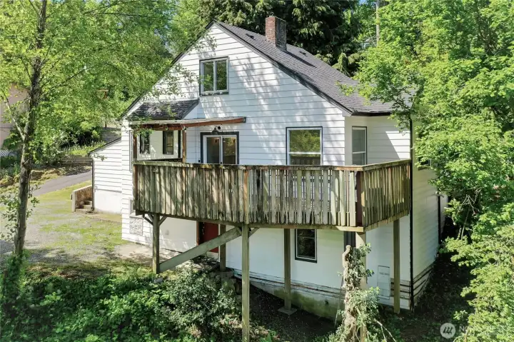 Back of home.