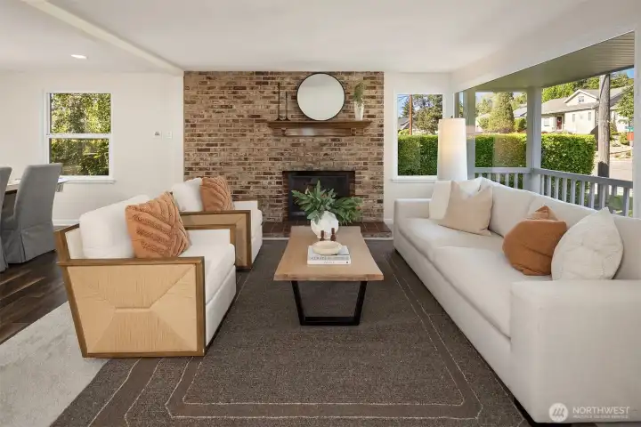 Bright living room with fantastic light