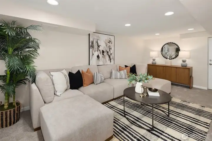 Downstairs family room