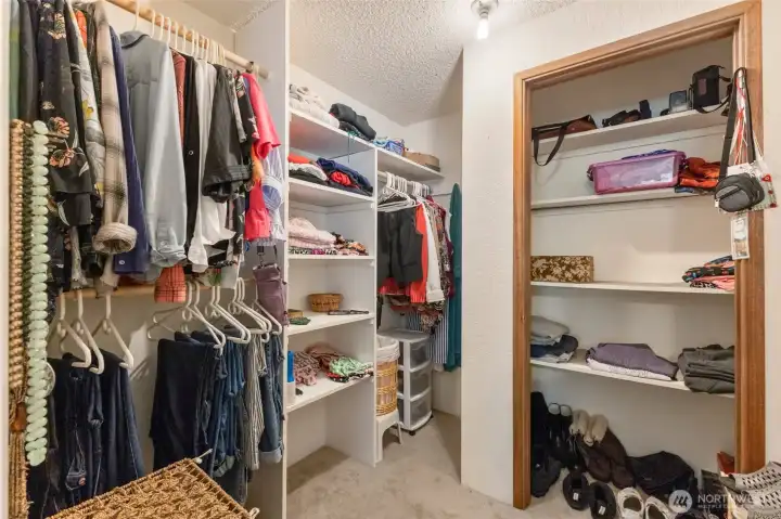 One of the primary bedroom closets.