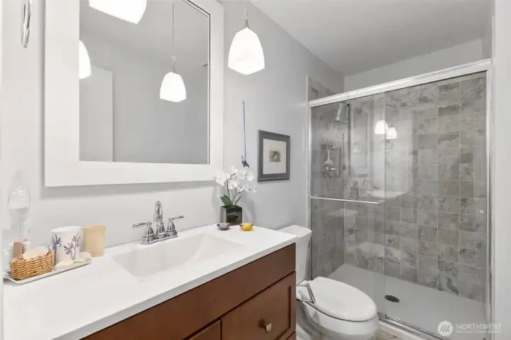 Hallway bathroom.