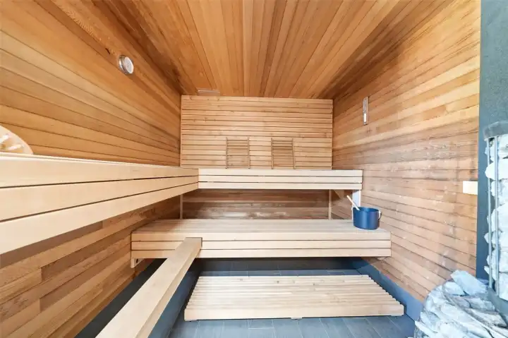Private sauna for relaxing.