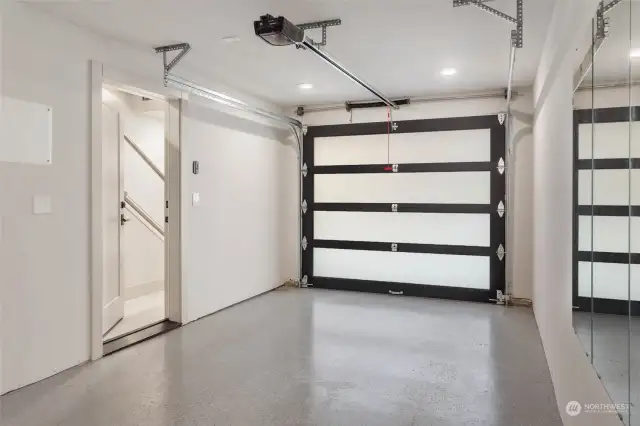 Garage with Epoxy Paint Floor