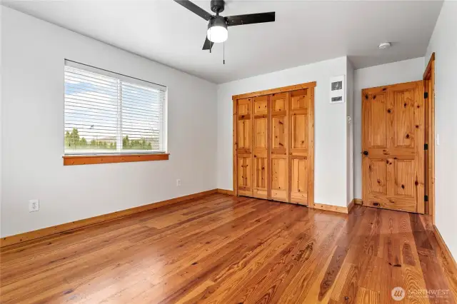 Freshly painted w/gleaming pine flooring
