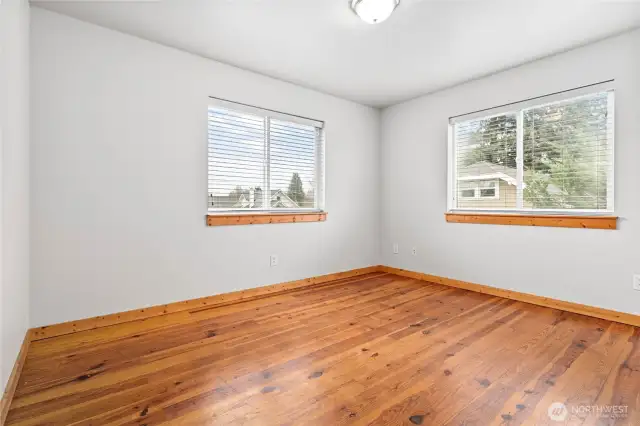 3rd upstairs bedroom, also freshly painted
