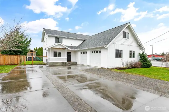 Tons of parking & extra-large garage due to L shaped floor plan